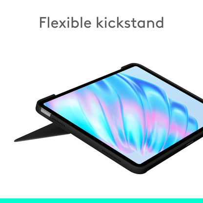 Logitech Combo Touch iPad Air 11-inch (M2) (2024), iPad Air (4th & 5th gen - 2020, 2022) Keyboard Case - Detachable Backlit Keyboard with Kickstand - Midnight Black