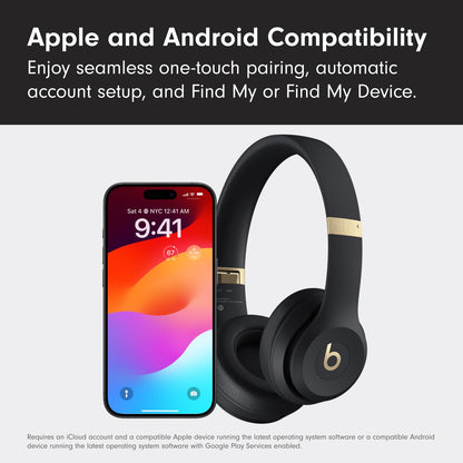 Beats Solo 4 - Wireless Bluetooth On-Ear Headphones, Apple & Android Compatible, Up to 50 Hours of Battery Life - Matte Black