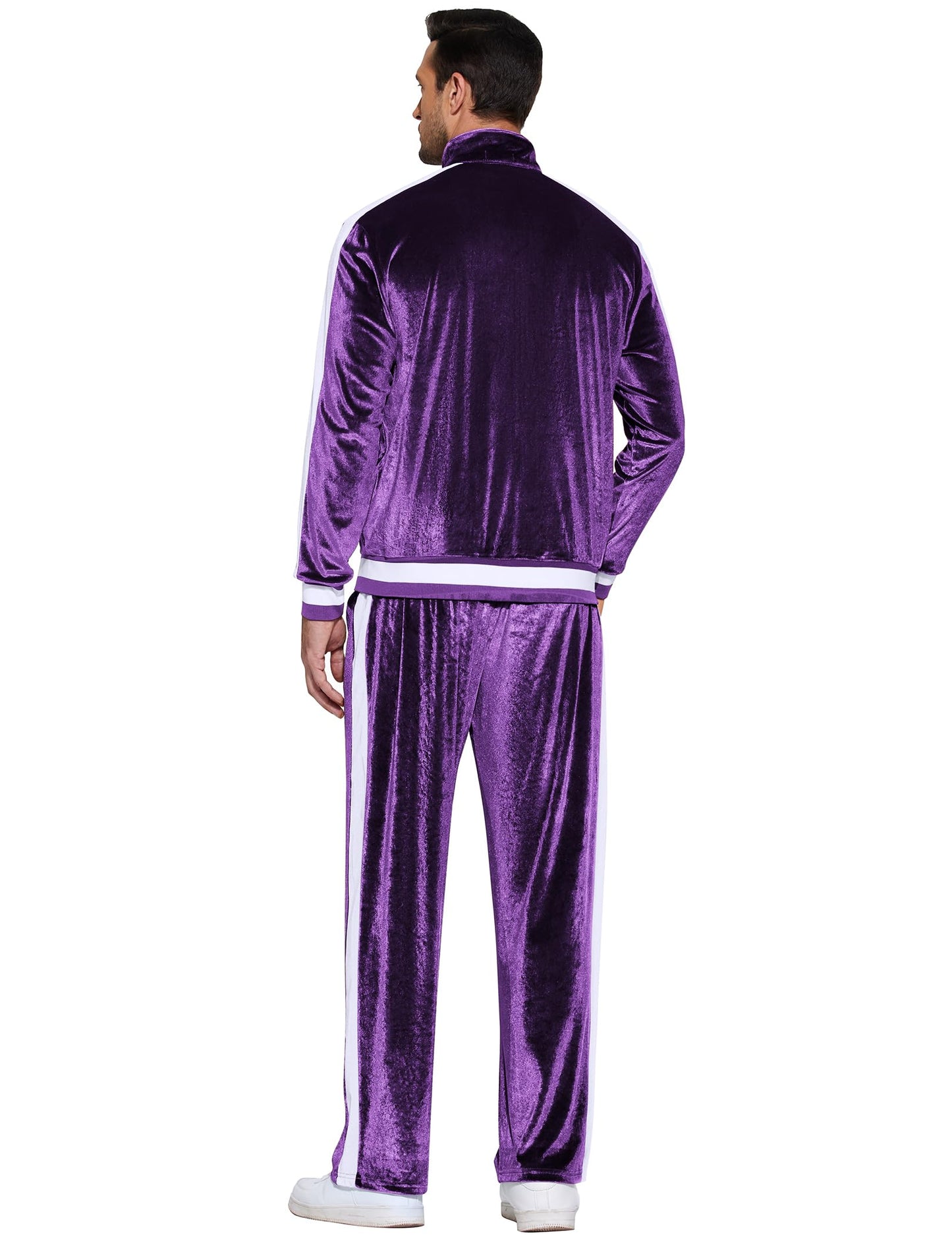 COOFANDY Mens Tracksuit 2 Piece Set Velour Velvet Sweatsuit Jogging Suits Full Zip Jacket Pants Outfits