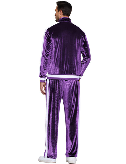 COOFANDY Mens Tracksuit 2 Piece Set Velour Velvet Sweatsuit Jogging Suits Full Zip Jacket Pants Outfits