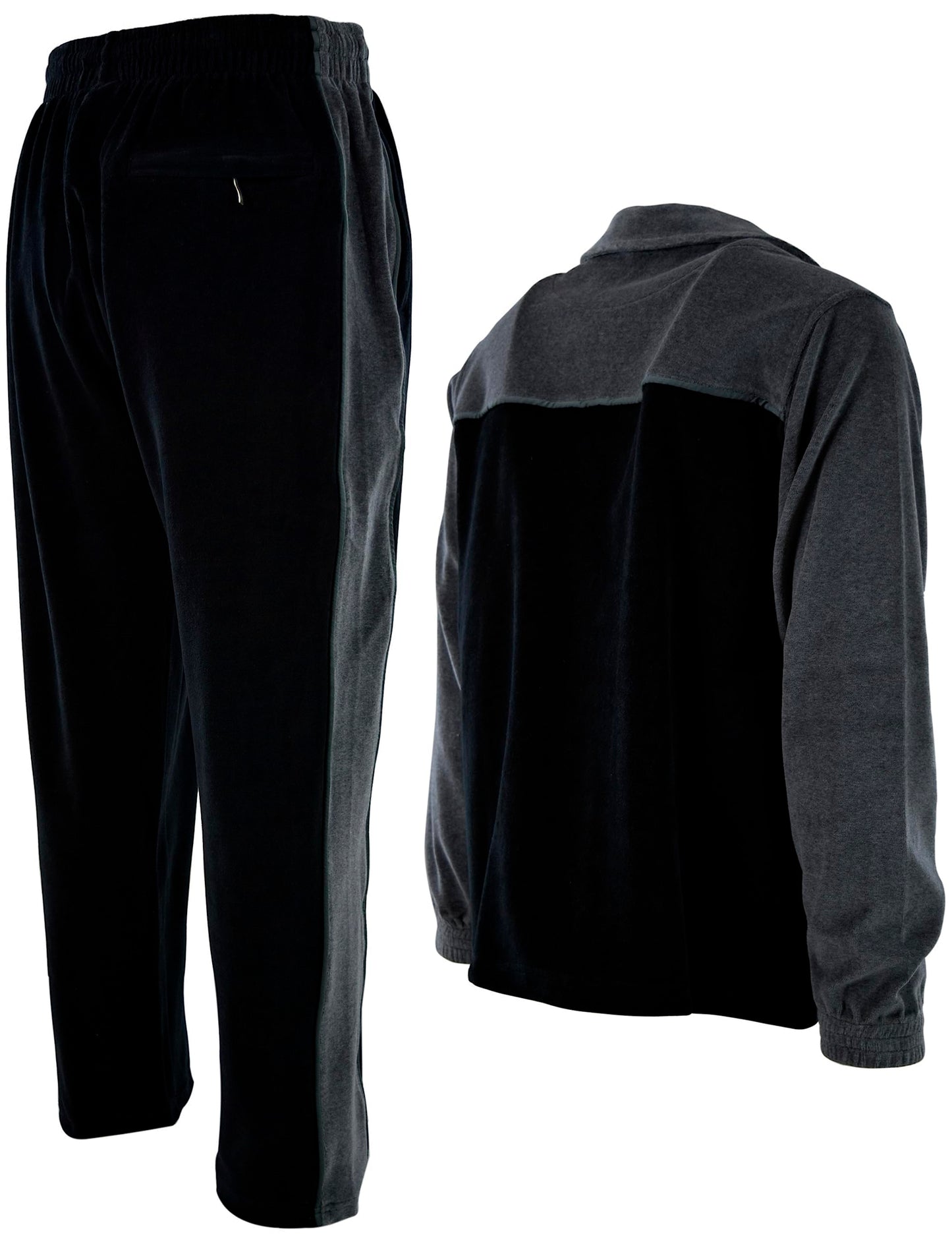 ChoiceApparel Mens Velour Tracksuit with Zippered Pockets