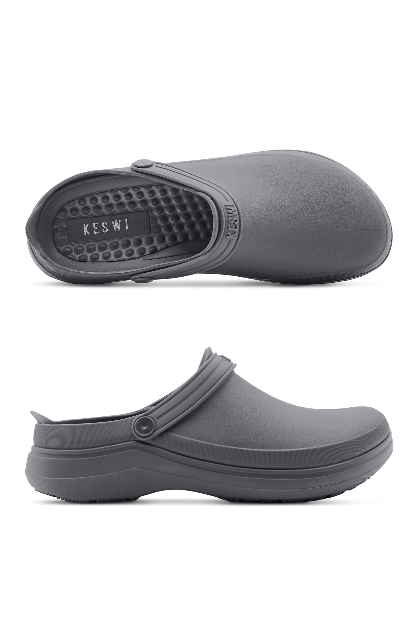 KESWI Women's Backless Clog with Extra Comfortable Insole – Water Resistant, Slip Resistant, Eco Friendly – Work Shoes, Nurse Shoes, Chef Shoes