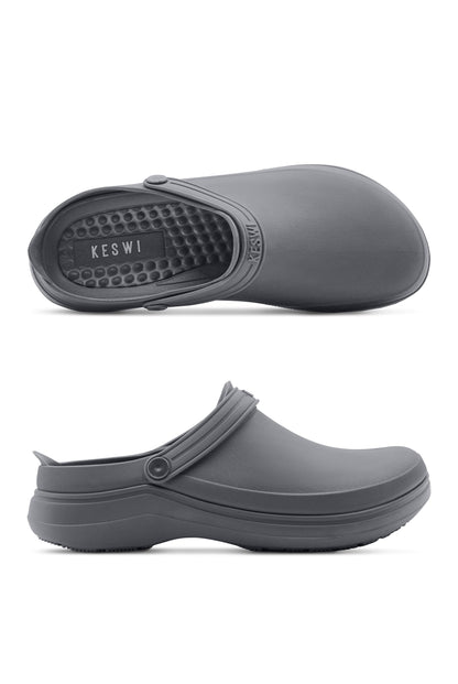 KESWI Women's Backless Clog with Extra Comfortable Insole – Water Resistant, Slip Resistant, Eco Friendly – Work Shoes, Nurse Shoes, Chef Shoes