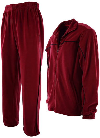 ChoiceApparel Mens Velour Tracksuit with Zippered Pockets