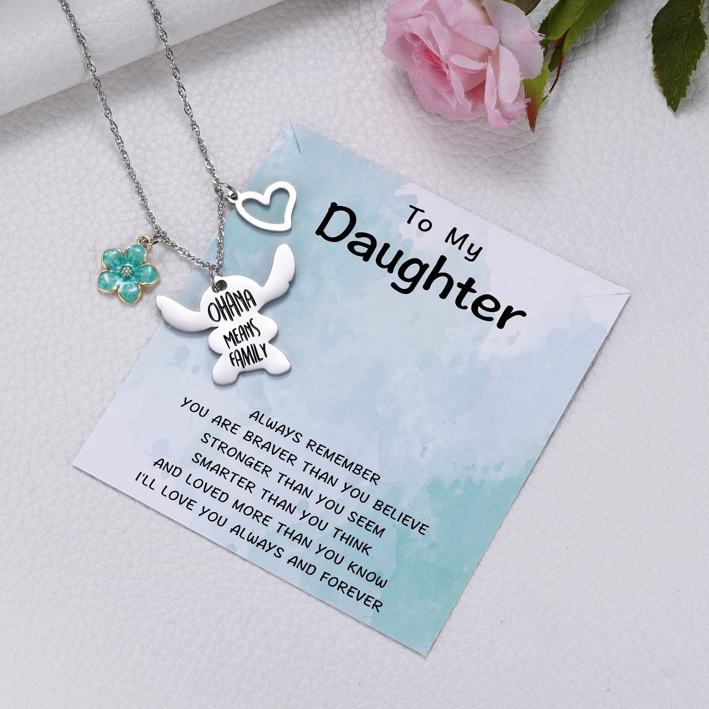 MIXJOY You are My Sunshine Necklace&Greeting Card, Birthday Christmas for Women Niece Daughter Granddaughter