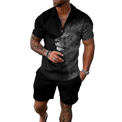 BIRW Mens Short Sets 2 Piece Outfits Polo Shirt Fashion Summer Tracksuits Casual Set Short Sleeve and Shorts Set for Men