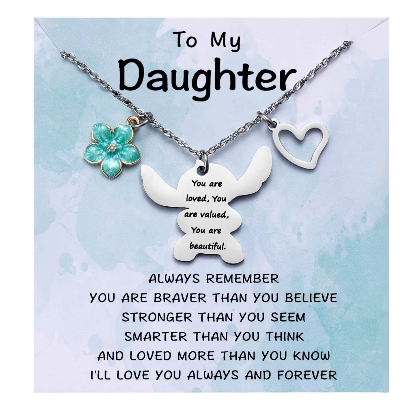 MIXJOY You are My Sunshine Necklace&Greeting Card, Birthday Christmas for Women Niece Daughter Granddaughter