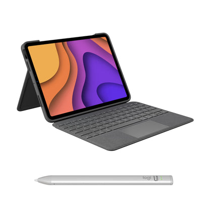 Logitech Combo Touch iPad Air 11-inch (M2) (2024), iPad Air (4th & 5th gen - 2020, 2022) Keyboard Case - Detachable Backlit Keyboard with Kickstand - Midnight Black