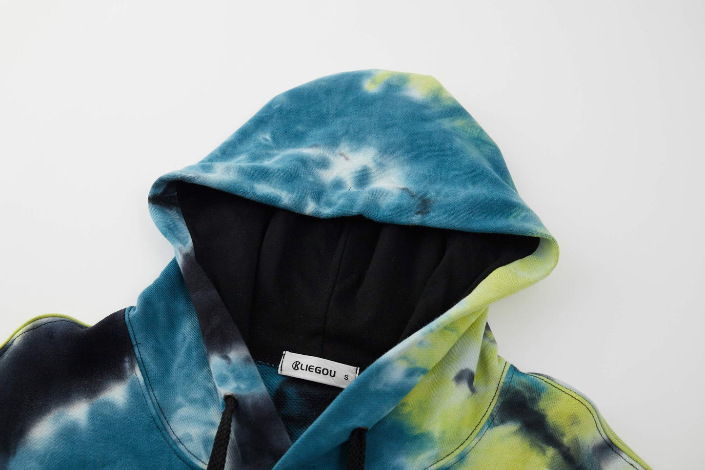 KLIEGOU Mens Tie-Dye Pullover Hooded Sweatshirt