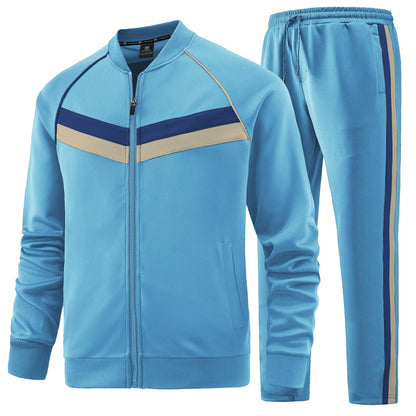 W JIANWANG Men's Casual Tracksuits Long Sleeve Jogging Suits Sweatsuit Sets Track Jackets and Pants 2 Piece Outfit