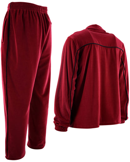 ChoiceApparel Mens Velour Tracksuit with Zippered Pockets