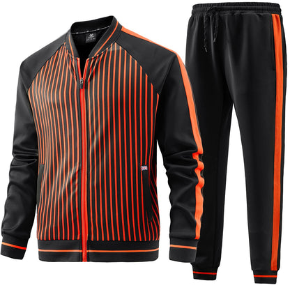 W JIANWANG Men's Casual Tracksuits Long Sleeve Jogging Suits Sweatsuit Sets Track Jackets and Pants 2 Piece Outfit