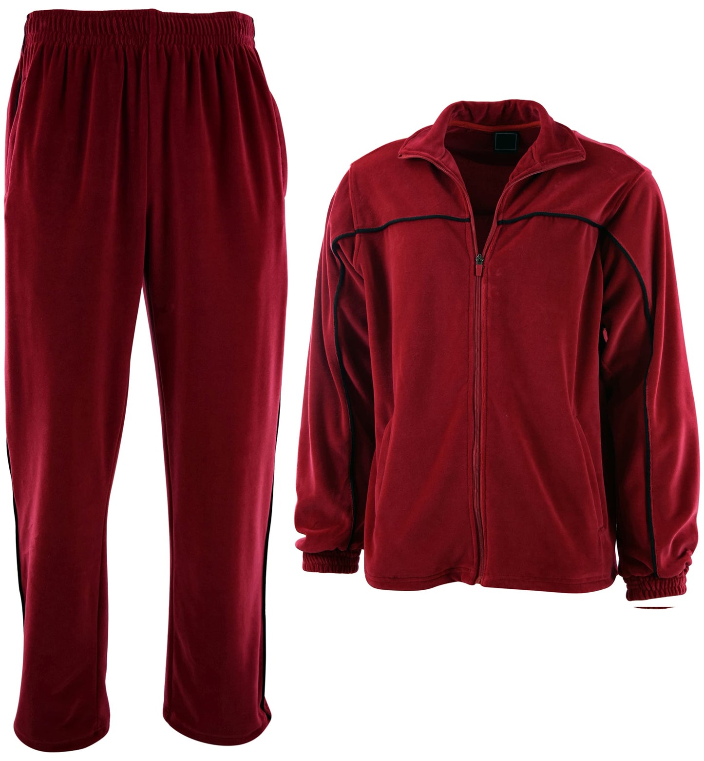 ChoiceApparel Mens Velour Tracksuit with Zippered Pockets