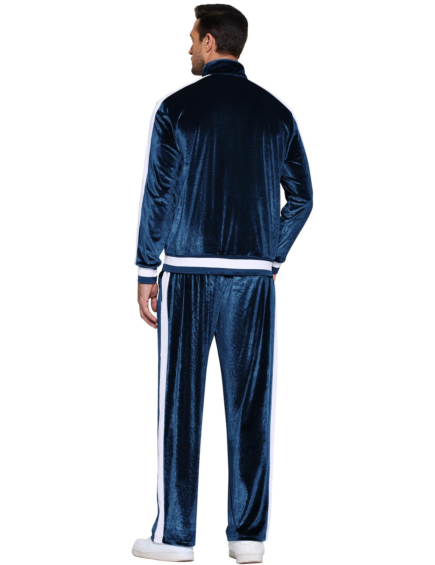 COOFANDY Mens Tracksuit 2 Piece Set Velour Velvet Sweatsuit Jogging Suits Full Zip Jacket Pants Outfits