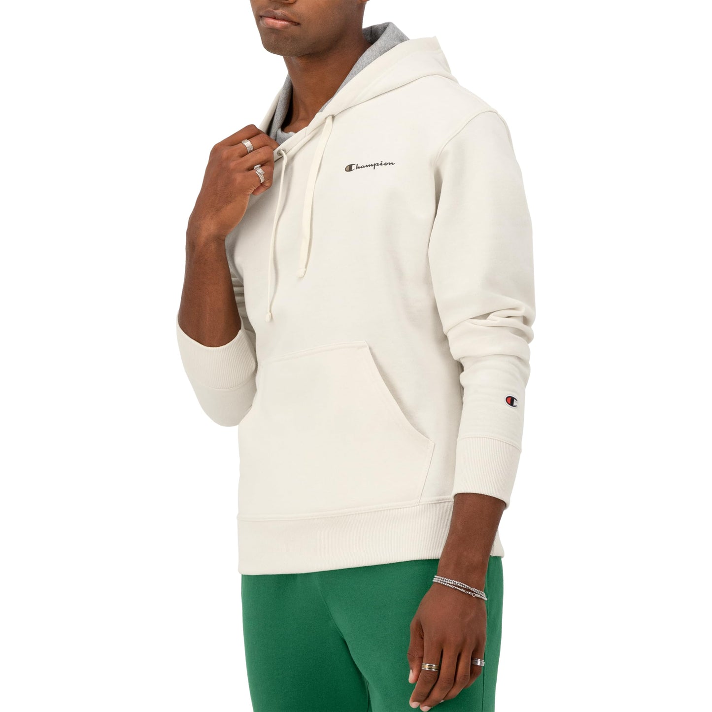Champion Men's Hoodie, Powerblend, Fleece Men's Hoodie, Comfortable Men's Sweatshirt, Script Logo (Reg. or Big & Tall)
