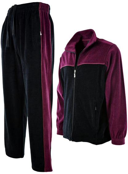 ChoiceApparel Mens Velour Tracksuit with Zippered Pockets