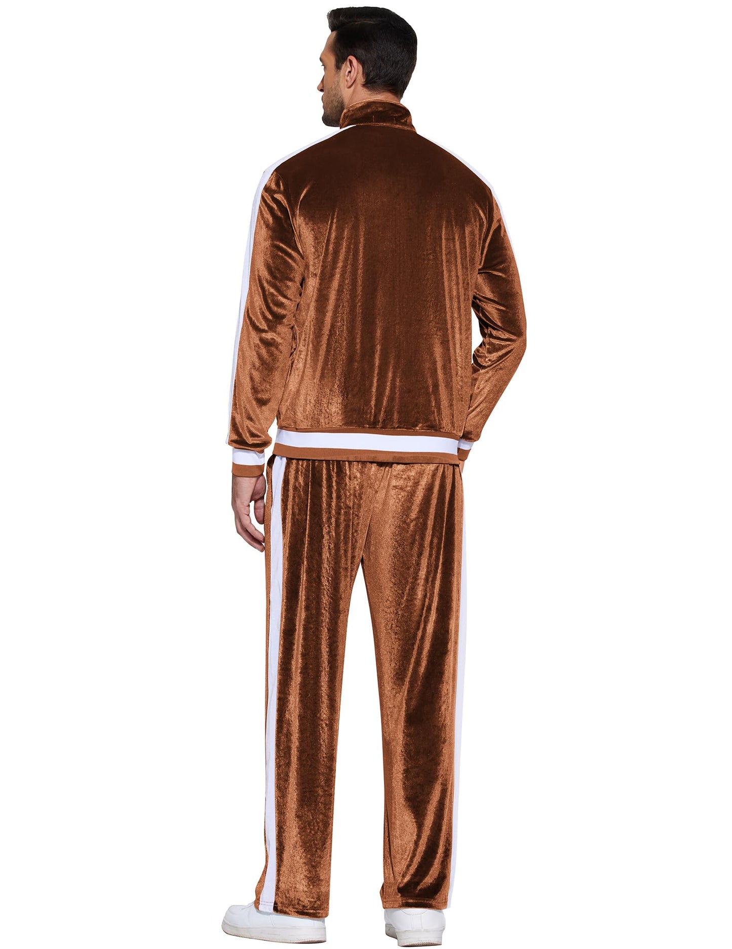 COOFANDY Mens Tracksuit 2 Piece Set Velour Velvet Sweatsuit Jogging Suits Full Zip Jacket Pants Outfits