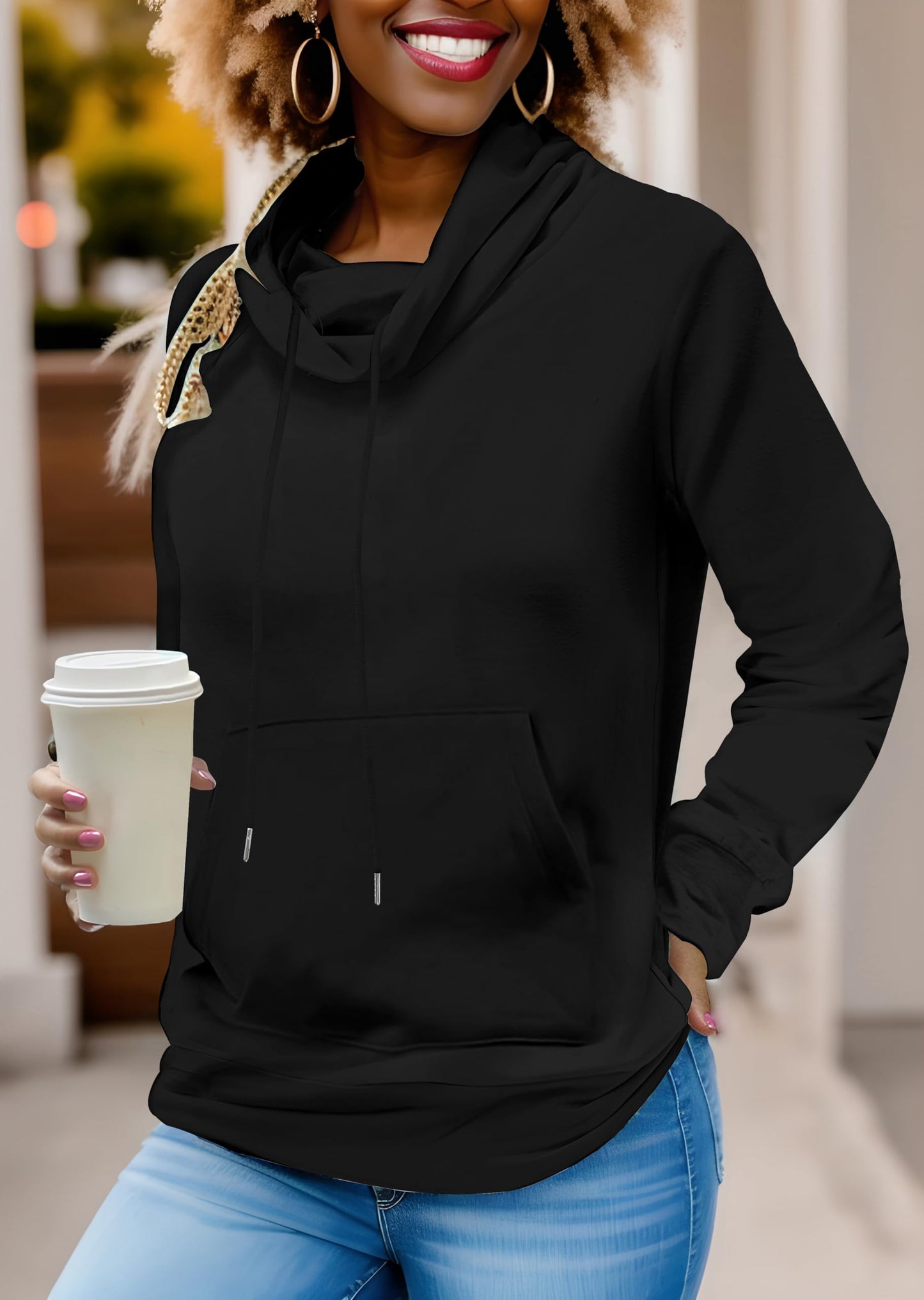 Nimsruc Sweatshirt For Women Casual Long Sleeve Pullover