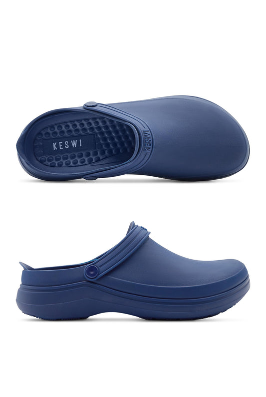 KESWI Women's Backless Clog with Extra Comfortable Insole – Water Resistant, Slip Resistant, Eco Friendly – Work Shoes, Nurse Shoes, Chef Shoes