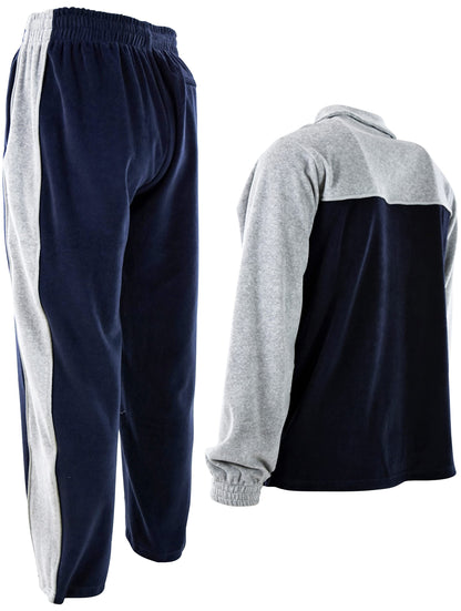 ChoiceApparel Mens Velour Tracksuit with Zippered Pockets