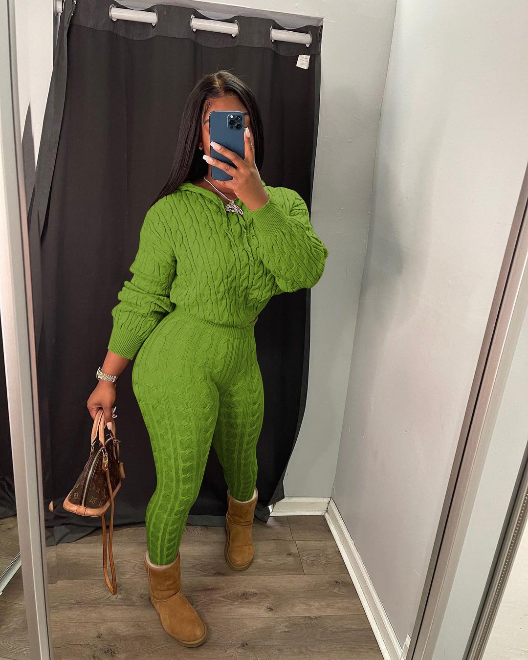Nimsruc Knit Two Piece Outfits For Women Sweater Sets