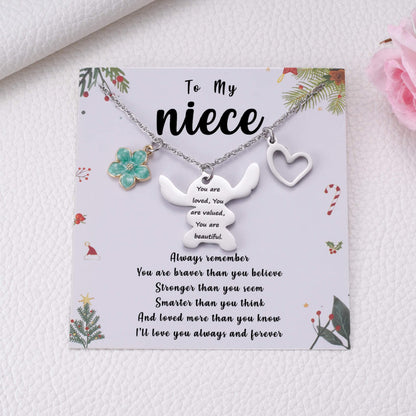 MIXJOY You are My Sunshine Necklace&Greeting Card, Birthday Christmas for Women Niece Daughter Granddaughter