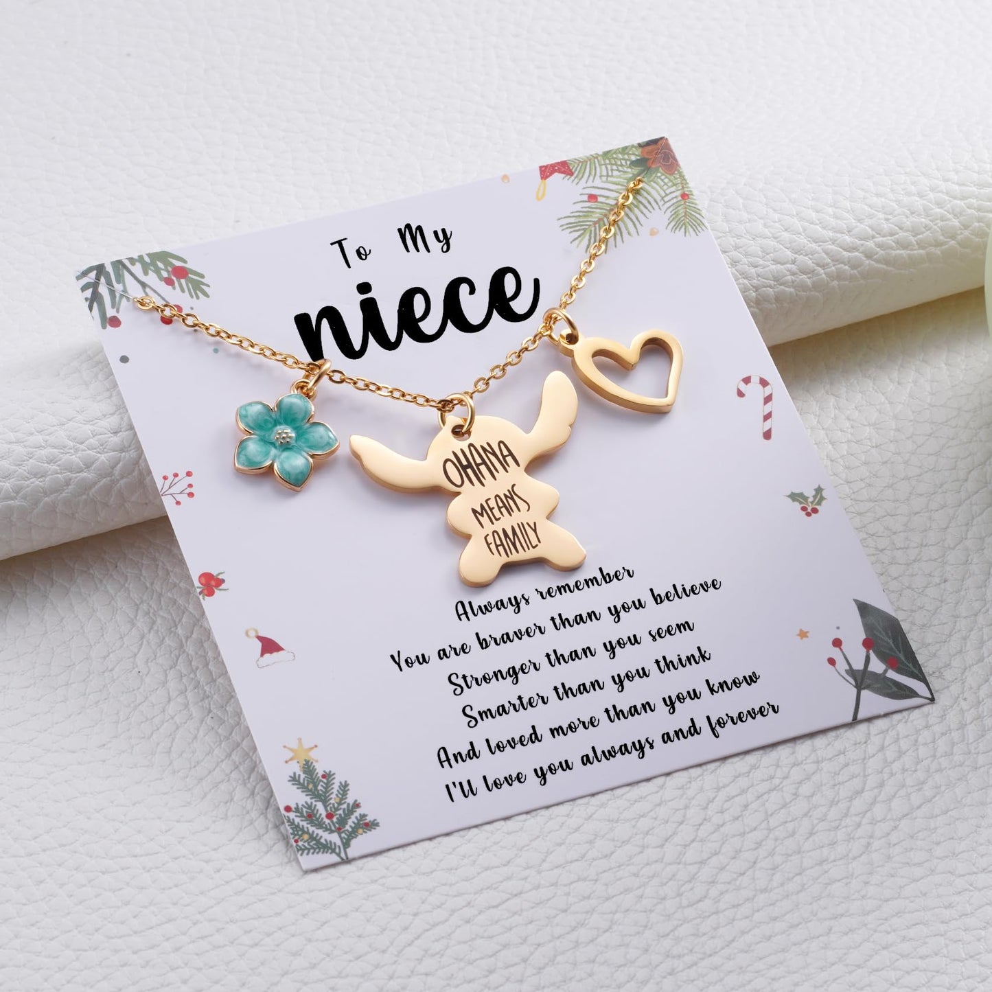 MIXJOY You are My Sunshine Necklace&Greeting Card, Birthday Christmas for Women Niece Daughter Granddaughter