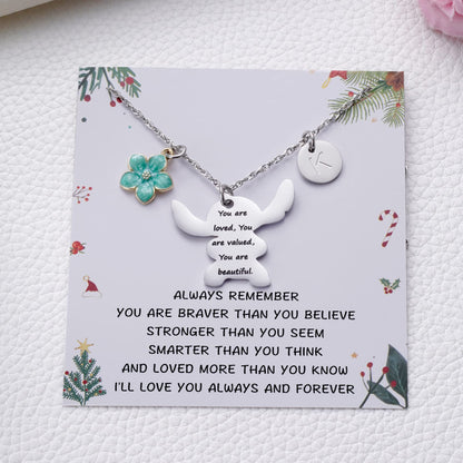 MIXJOY You are My Sunshine Necklace&Greeting Card, Birthday Christmas for Women Niece Daughter Granddaughter