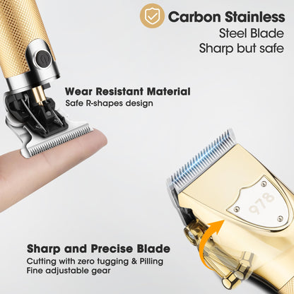 Lanumi Professional Hair Clippers Electric Razor Shavers Men 3 Piece Set Rechargeable Clippers and Trimmers Beard Trimmer Barber Kit with Travel Case Clippers for Hair Cutting Gifts for him