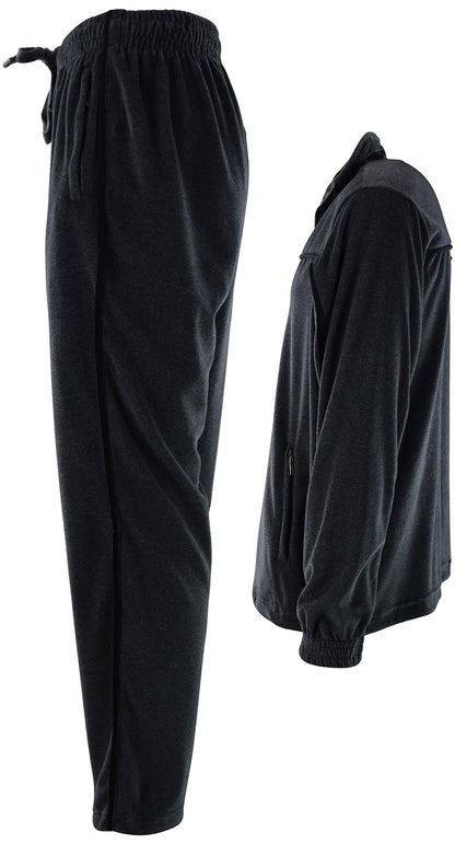 ChoiceApparel Mens Velour Tracksuit with Zippered Pockets