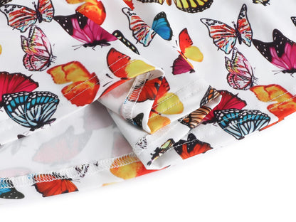 WonderBabe Easter Dresses for Girls Toddler Flutter Sleeve Easter Dress Casual Party School Dresses Clothes for Kids