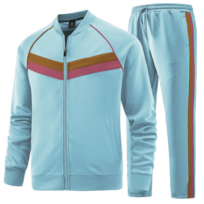 W JIANWANG Men's Casual Tracksuits Long Sleeve Jogging Suits Sweatsuit Sets Track Jackets and Pants 2 Piece Outfit