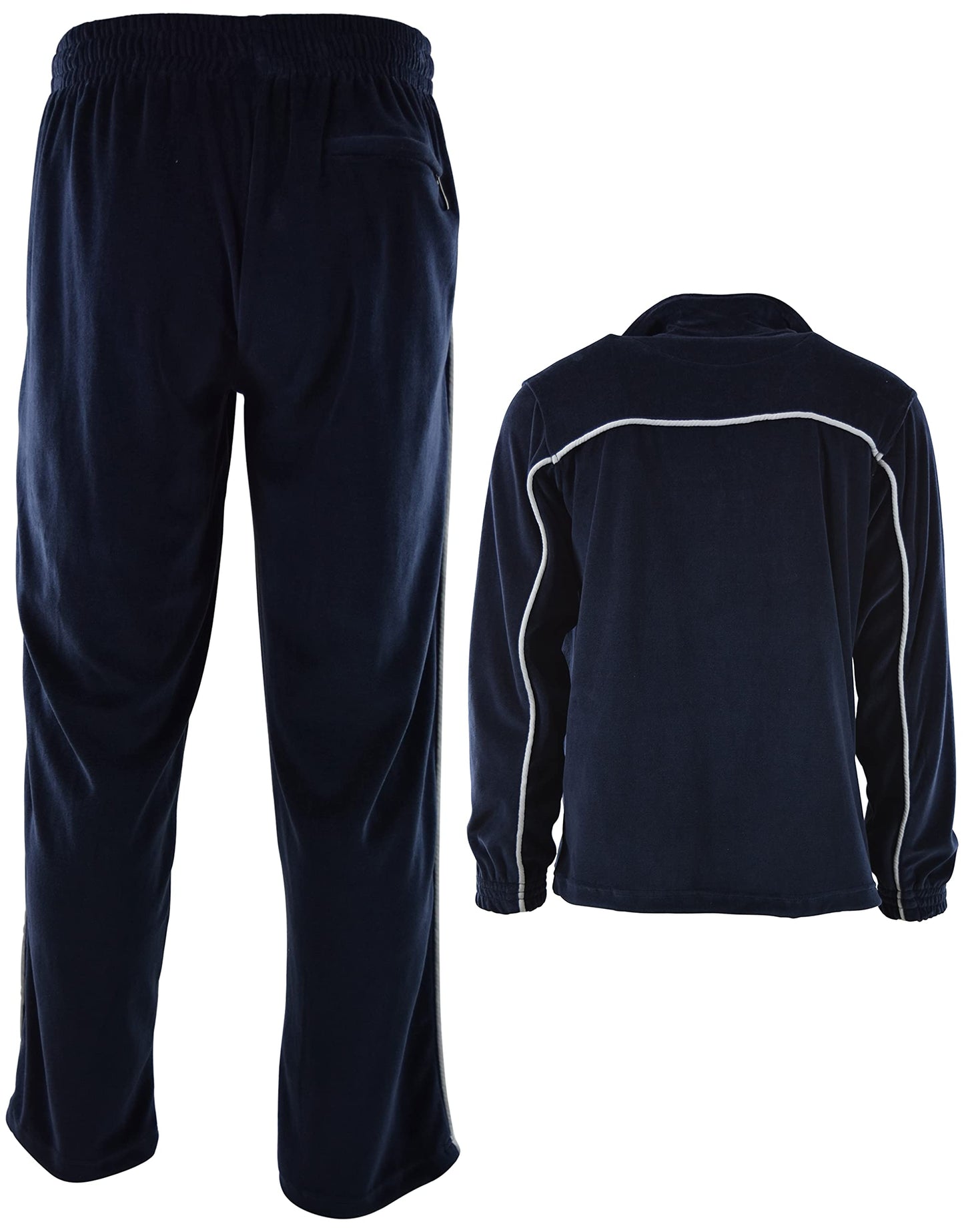 ChoiceApparel Mens Velour Tracksuit with Zippered Pockets