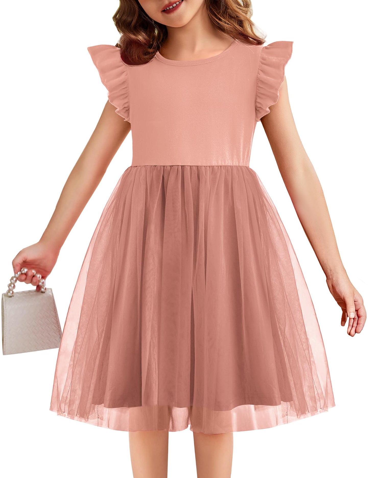 Toddler Tutu Dress Girls Ruffle Tulle Dresses Cute Summer Party Princess Sundress for 2-7Y