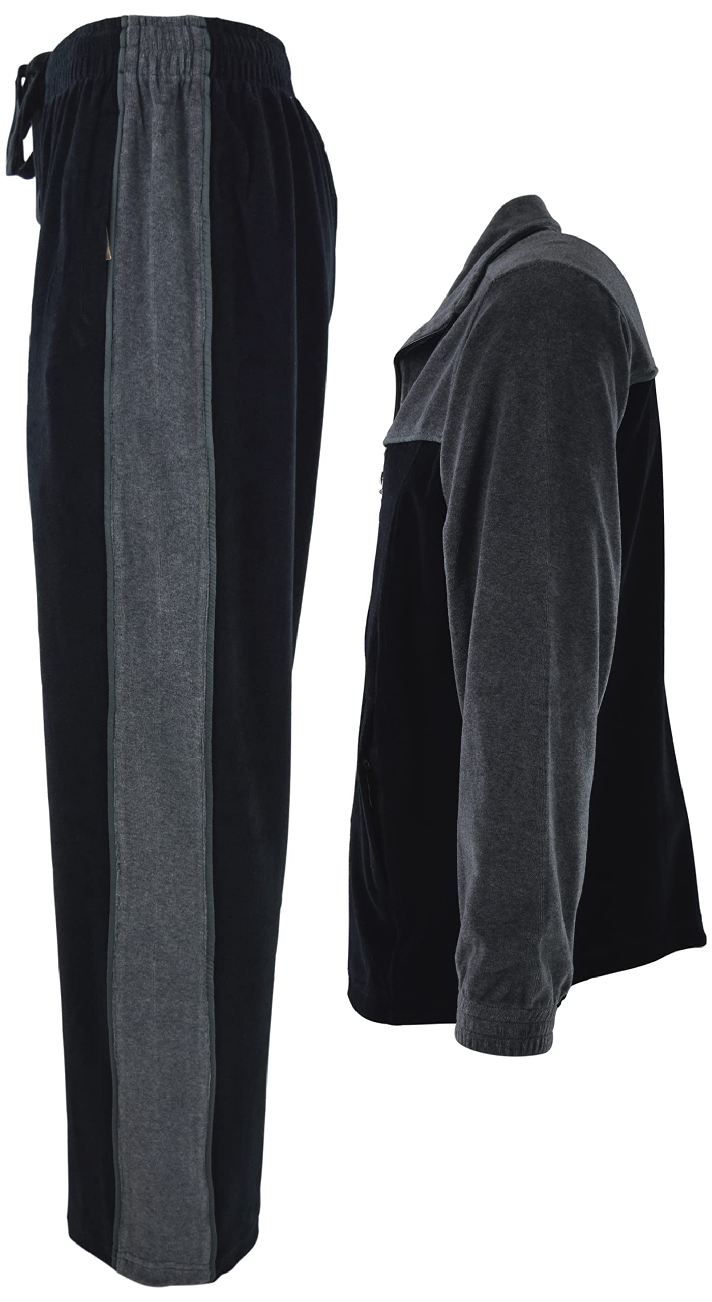 ChoiceApparel Mens Velour Tracksuit with Zippered Pockets