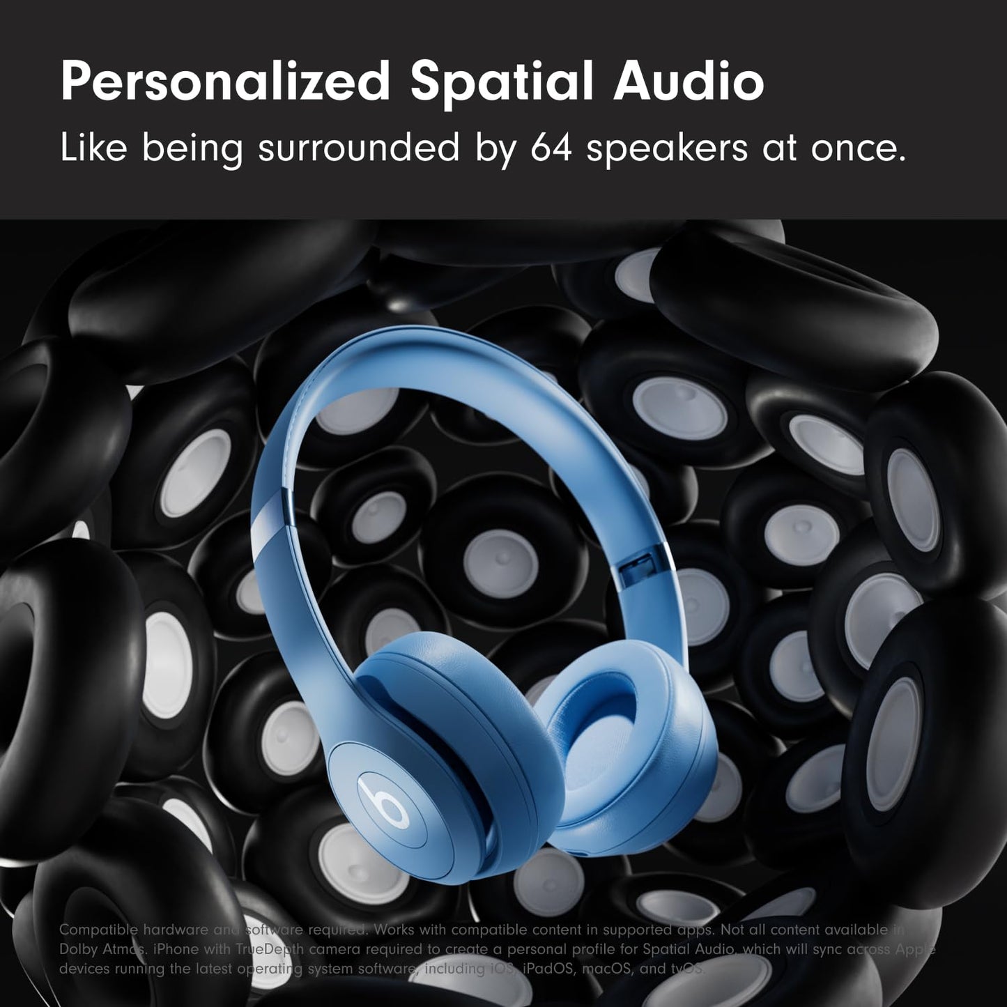 Beats Solo 4 - Wireless Bluetooth On-Ear Headphones, Apple & Android Compatible, Up to 50 Hours of Battery Life - Matte Black