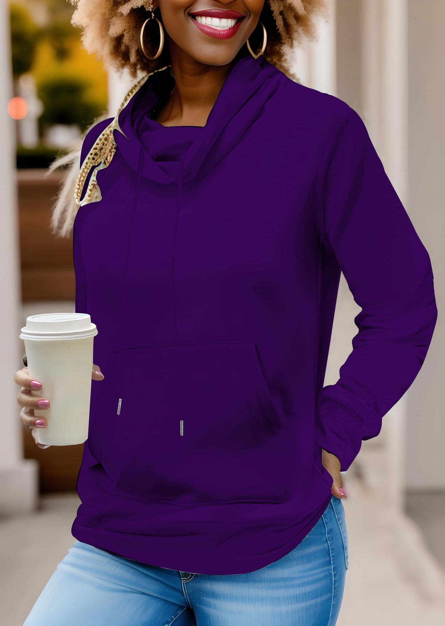 Nimsruc Sweatshirt For Women Casual Long Sleeve Pullover