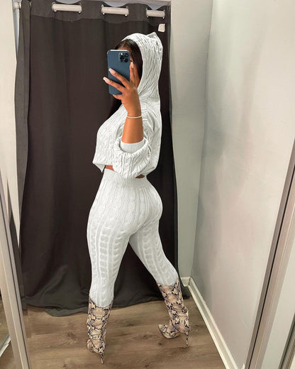 Nimsruc Knit Two Piece Outfits For Women Sweater Sets