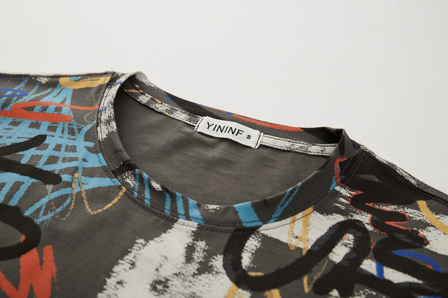 YININF Mens Hipster Hip Hop Short Sleeve Print T-Shirt Shirts Men