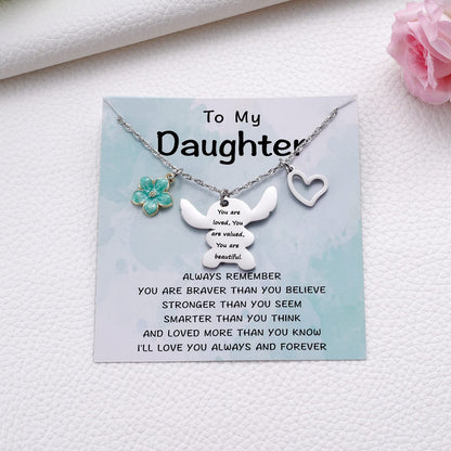 MIXJOY You are My Sunshine Necklace&Greeting Card, Birthday Christmas for Women Niece Daughter Granddaughter