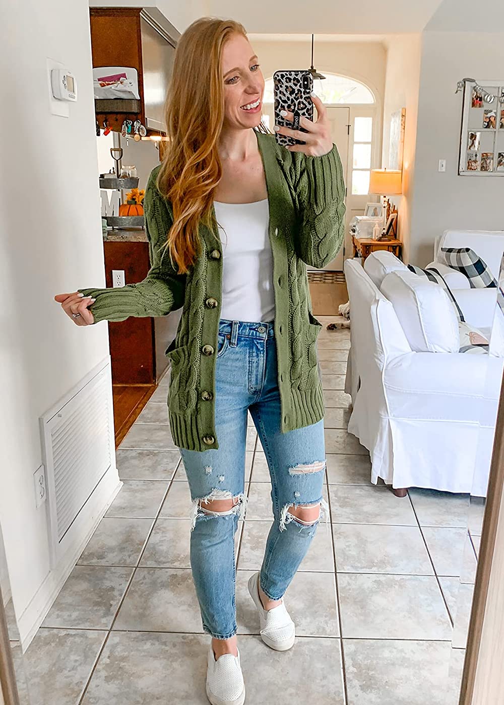 PRETTYGARDEN Women's Open Front Cardigan Sweaters Fall Fashion Button Down Cable Knit Chunky Winter Outerwear Coats