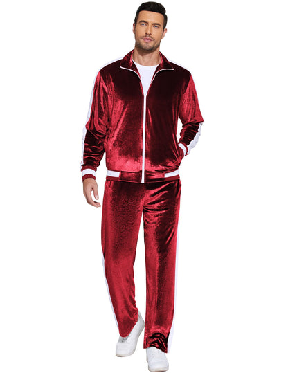 COOFANDY Mens Tracksuit 2 Piece Set Velour Velvet Sweatsuit Jogging Suits Full Zip Jacket Pants Outfits