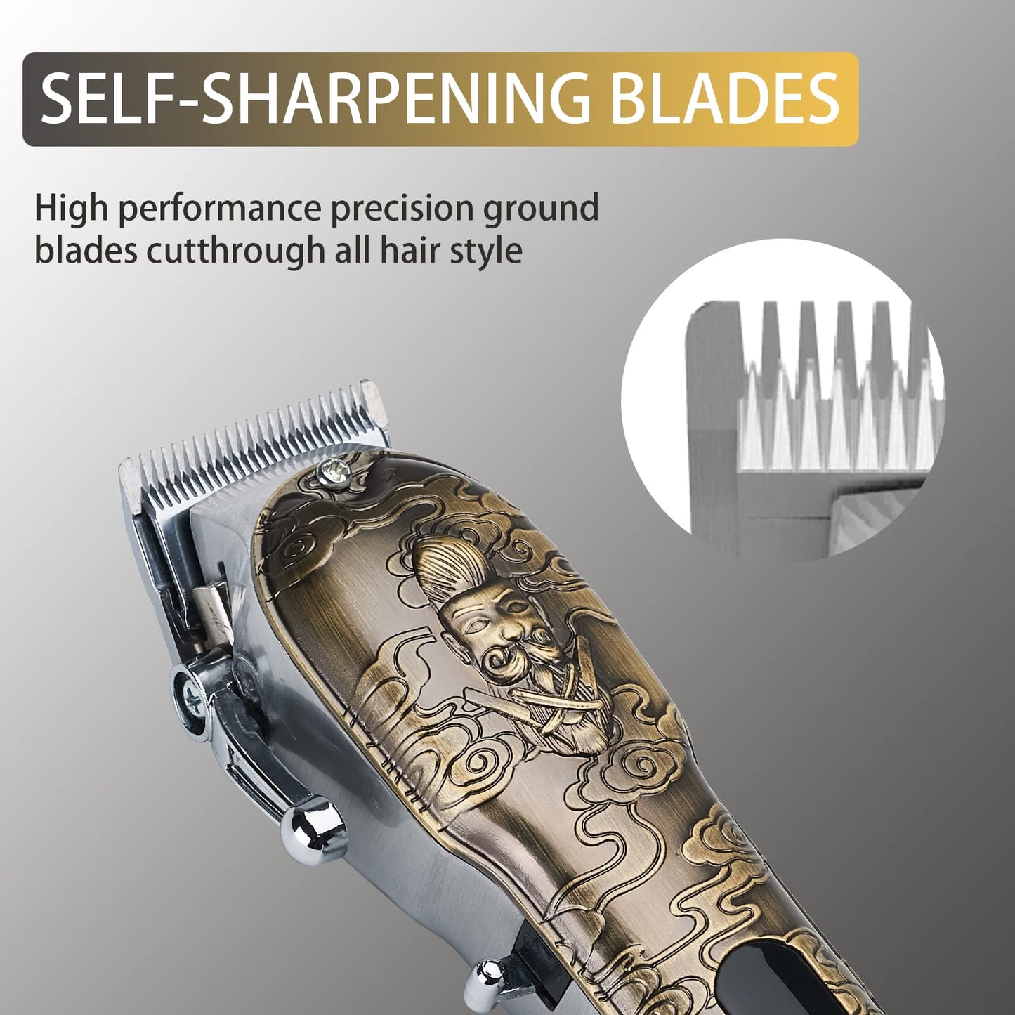 Lanumi Professional Hair Clippers Electric Razor Shavers Men 3 Piece Set Rechargeable Clippers and Trimmers Beard Trimmer Barber Kit with Travel Case Clippers for Hair Cutting Gifts for him