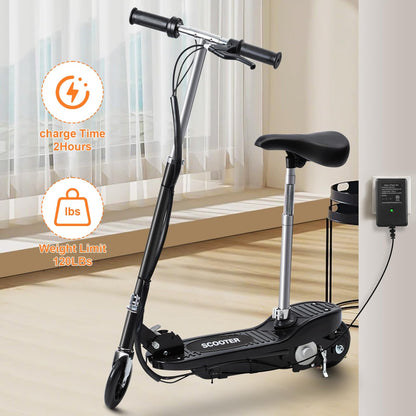 Walbest Electric Scooter for Kids Age of 6-10, Electric Scooter with Seat 2 Wheel, Folding Scooter Up to 10 Miles Range, 7.5 Mph Speed for Kid Portable Kick Scooters for Boys&Girls 8-12