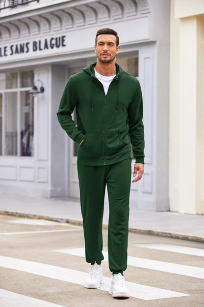 COOFANDY Sweatsuits for Men 2 Piece tracksuit Sets Full Zip Hoodie Sweatpants for Men Casual Sports Jogging Suits S-4XL