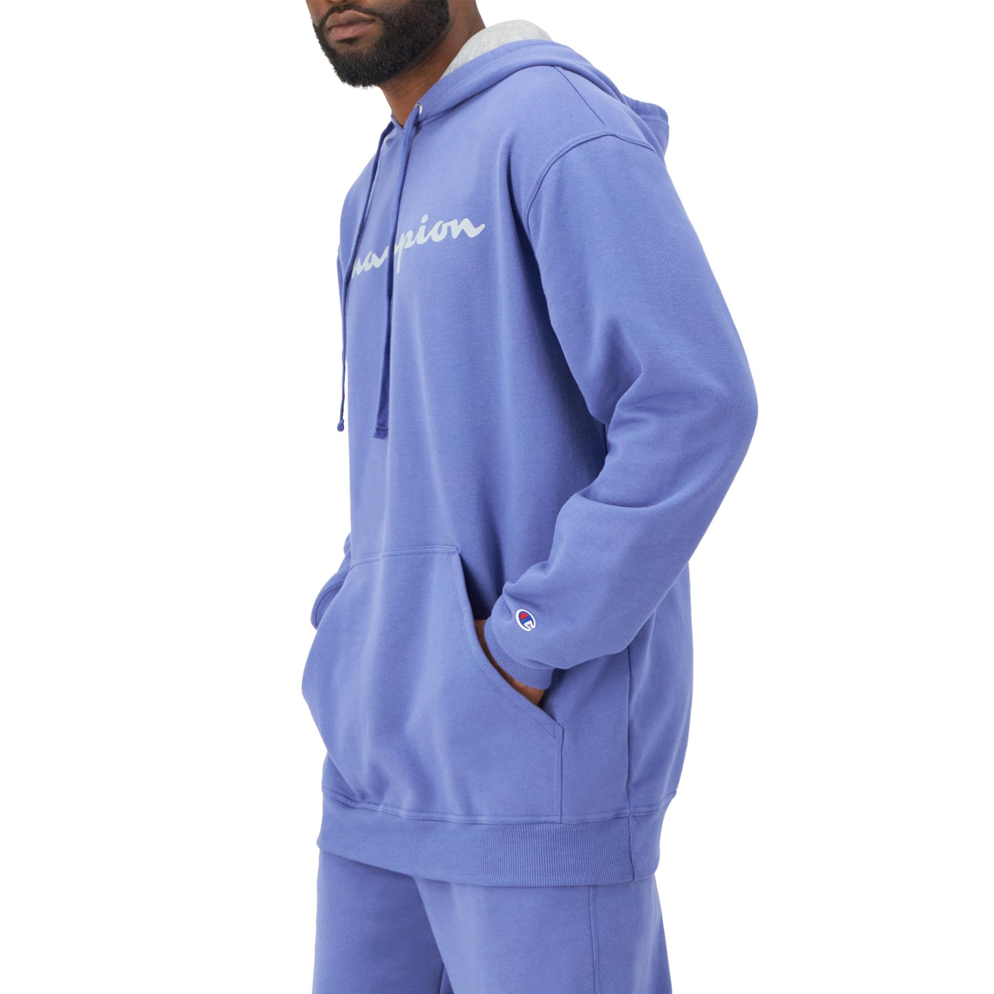 Champion Men's Hoodie, Powerblend, Fleece Men's Hoodie, Comfortable Men's Sweatshirt, Script Logo (Reg. or Big & Tall)