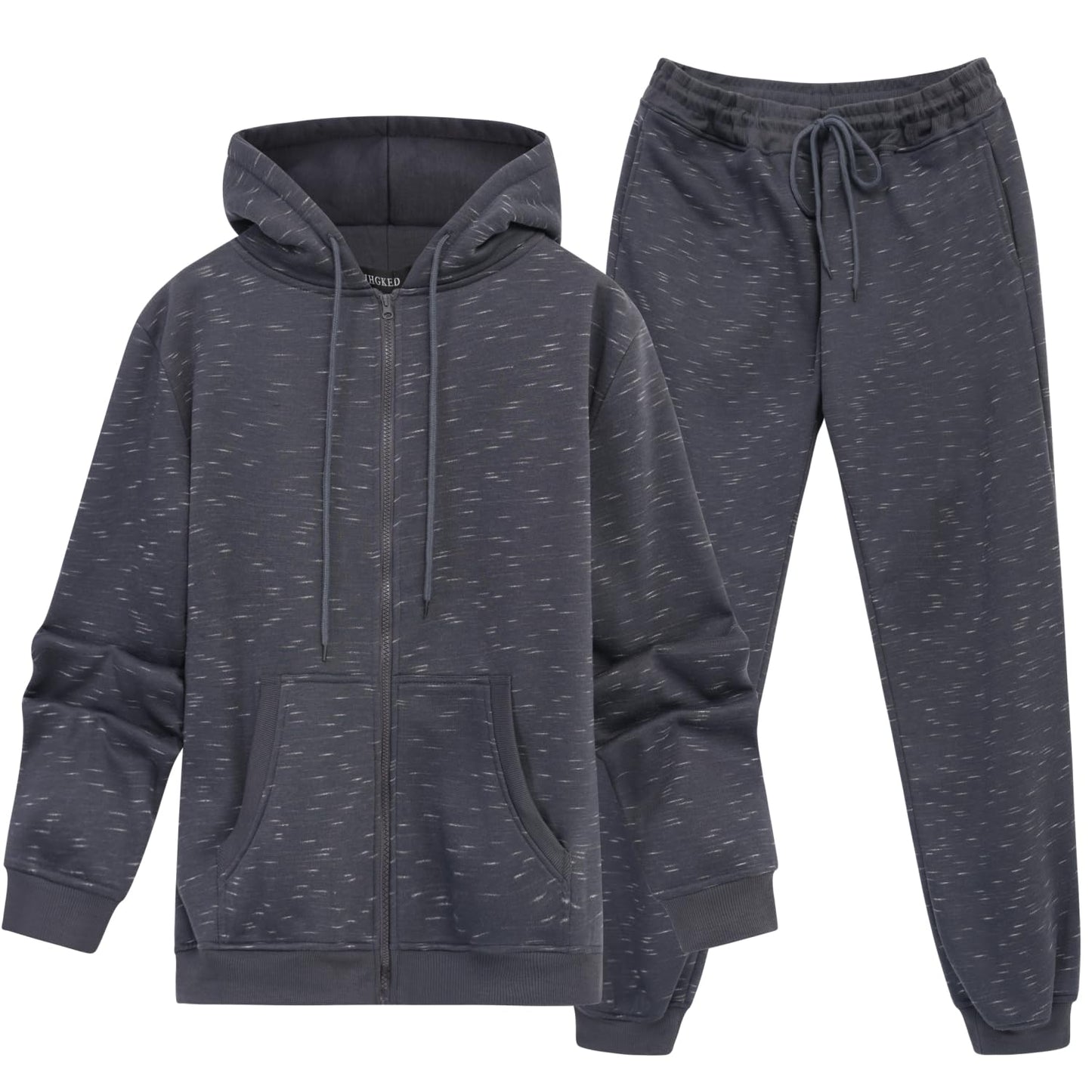 HHGKED Mens 2 Piece set Outfits Comfy Sweatsuits Athletic Jogging Tracksuit Hooded Sweatshirt and Joggers Sweatpants