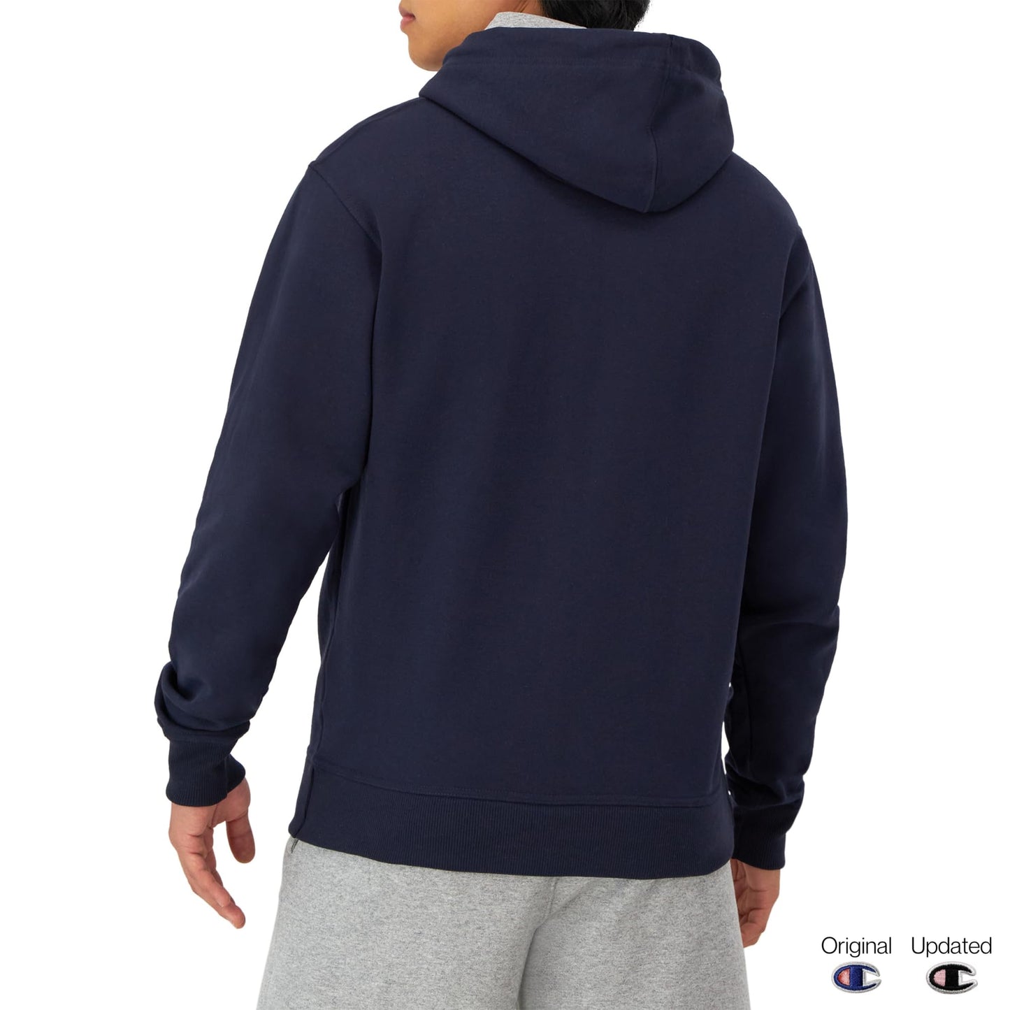 Champion Men's Hoodie, Powerblend, Fleece Men's Hoodie, Comfortable Men's Sweatshirt, Script Logo (Reg. or Big & Tall)