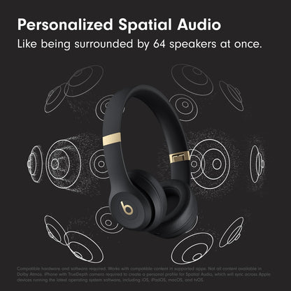 Beats Solo 4 - Wireless Bluetooth On-Ear Headphones, Apple & Android Compatible, Up to 50 Hours of Battery Life - Matte Black
