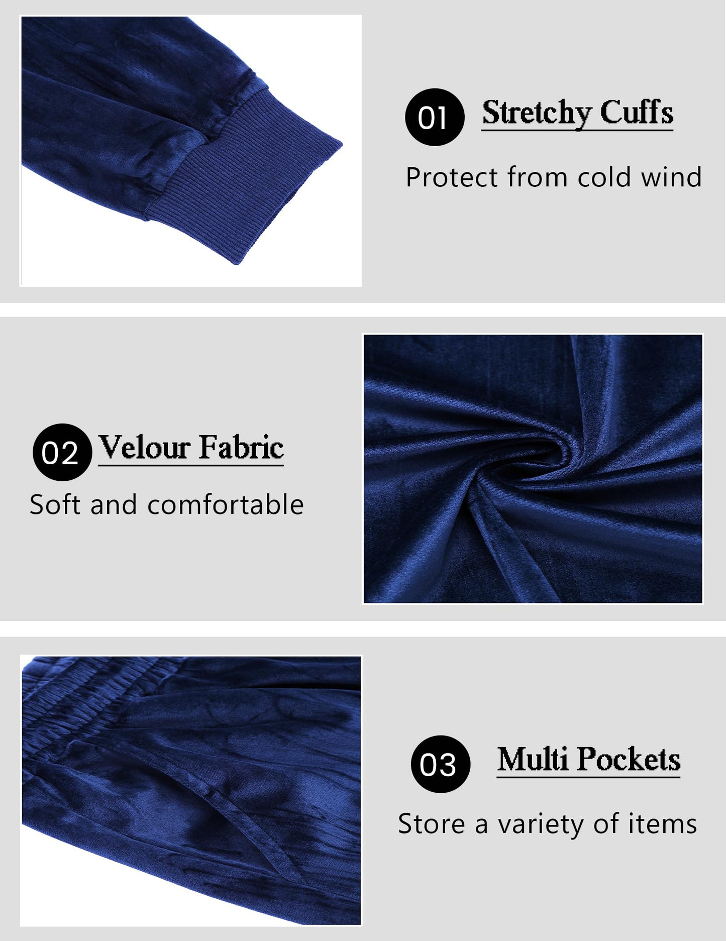COOFANDY Mens 2 Piece Velour Tracksuit Full Zip Jackets Pants Velvet Jogging Suits Sweatsuit Set